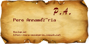 Pere Annamária névjegykártya